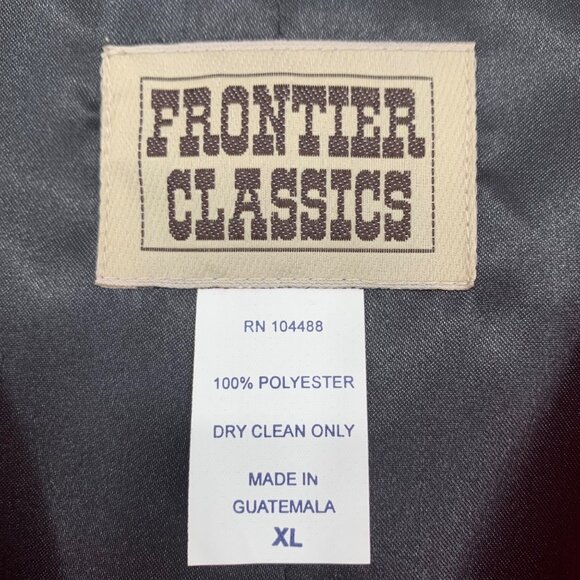 Frontier Classics Mens XL Red Paisley Vest Button Front Adjustable Back Formal - Picture 12 of 14